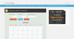 Desktop Screenshot of calendarprintables.com